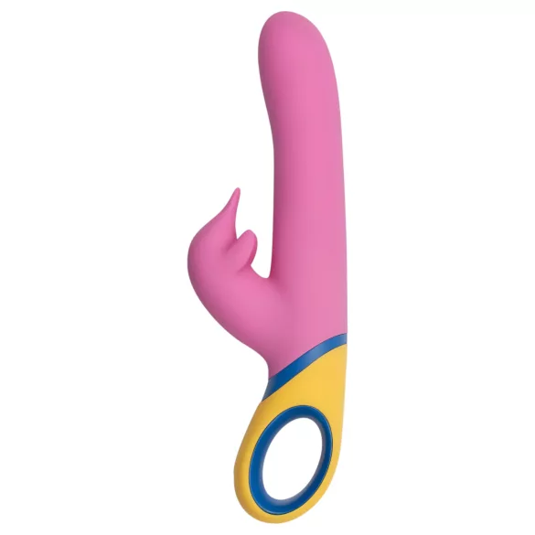 PMV20 Copy Dolphin - rotirajući vibrator s klitoralnim nastavkom - silikon, rozi