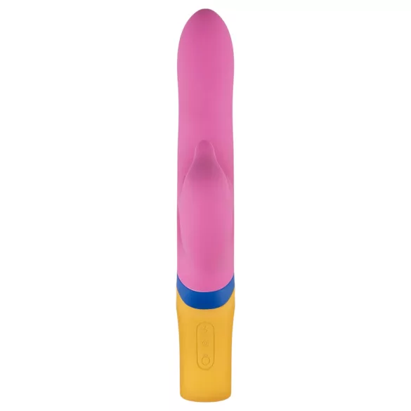 PMV20 Copy Dolphin - rotirajući vibrator s klitoralnim nastavkom - silikon, rozi