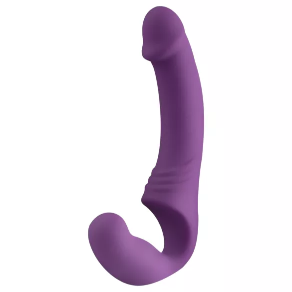 Easytoys - vibrirajući strap-on bez remena na baterije - ljubičasti