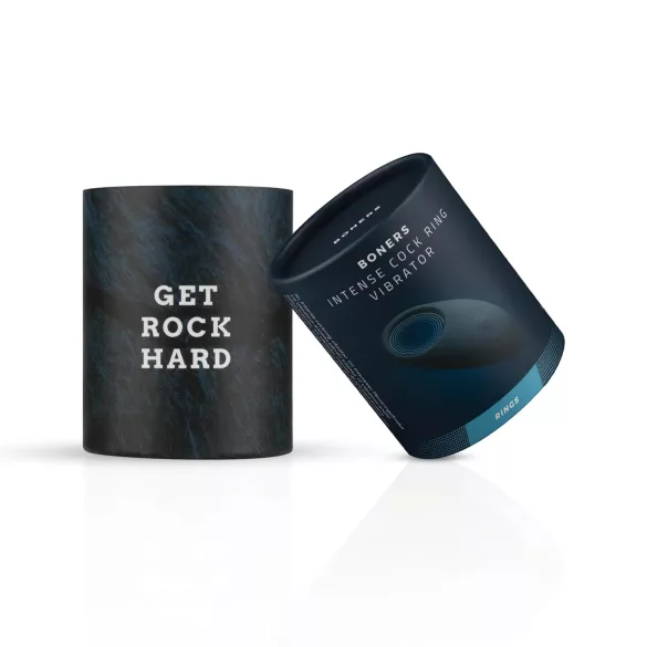 Boners - vibrirajući penis prsten - vodootporan, punjiv - siva