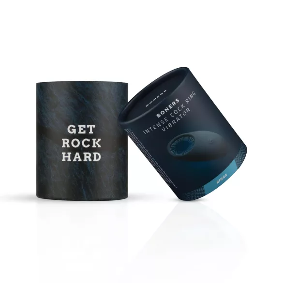 Boners - vibrirajući penis prsten - vodootporan, punjiv - siva