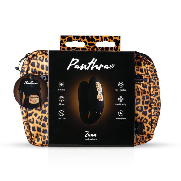 Panthra Zuna - vibrator za parove na punjenje - vodootporan - leopard/crna