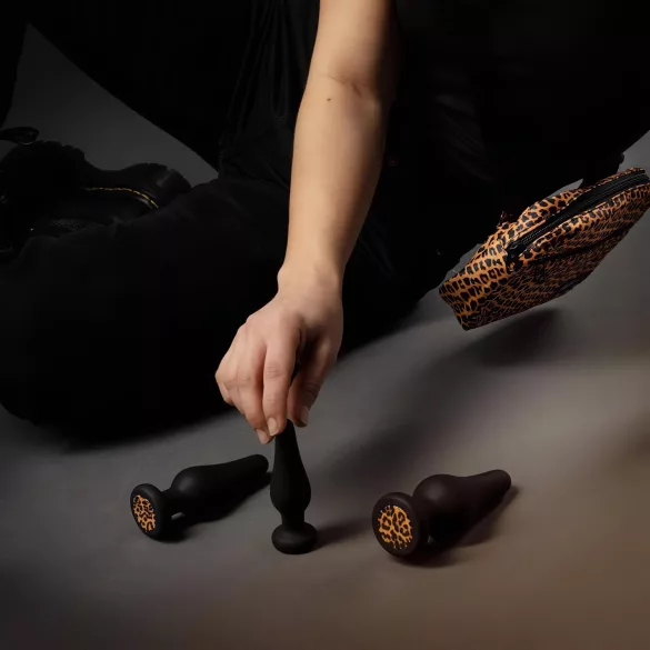Panthra Kesia - analni plug set - 3 komada - silikon crni