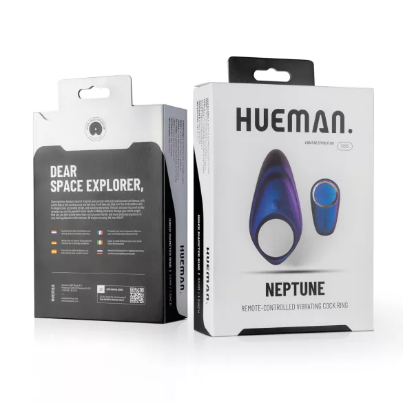 Hueman Neptune - vodootporni vibrirajući prsten za penis - ljubičasta
