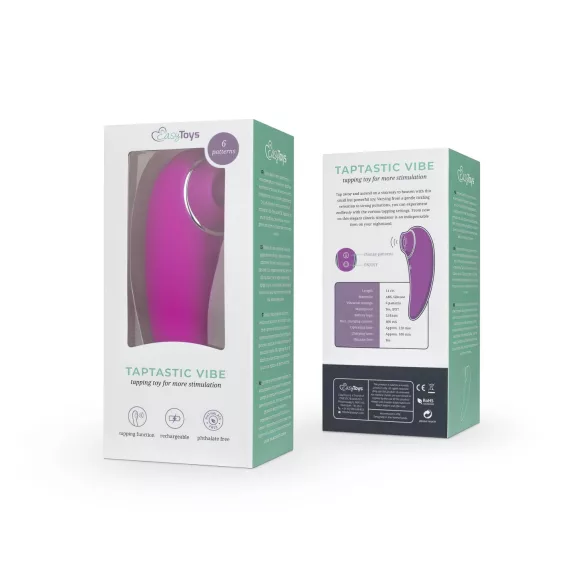 EasyToys Taptastic Vibe - punjivi, vodootporni vibrator za klitoris (rozi)