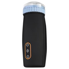   CRUIZR CM05 - masturbator s potiskom i usisavanjem - crna/plava - punjivi