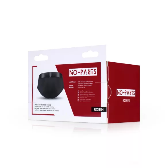 No-Parts Robin - strap-on gaćice - crne - S