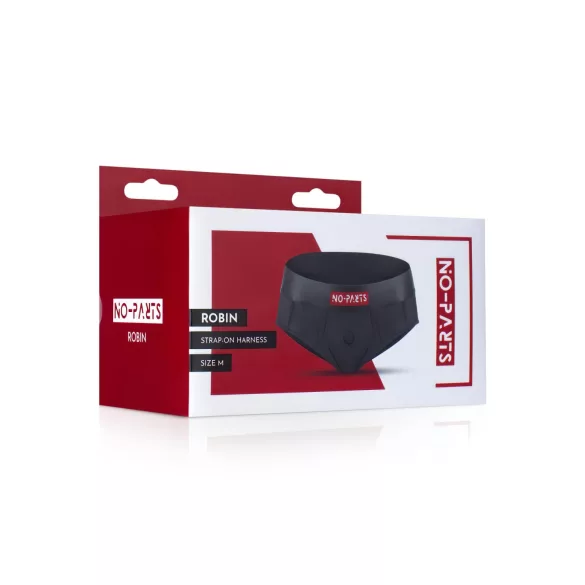 No-Parts Robin - strap-on gaćice - crne - L