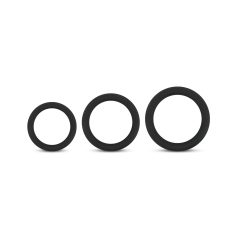 Easytoys - set prstena za penis - 3 komada - crna