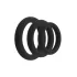 Easytoys - set prstena za penis - 3 komada - crna