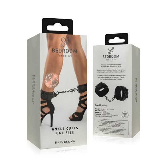 Bedroom Fantasies - lisice za gležnjeve s lancem - crne