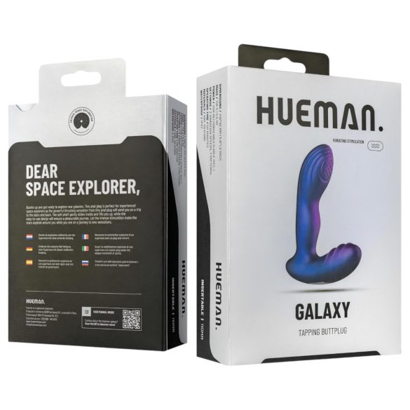 Hueman Galaxy - pulsirajući analni vibrator - ljubičasta