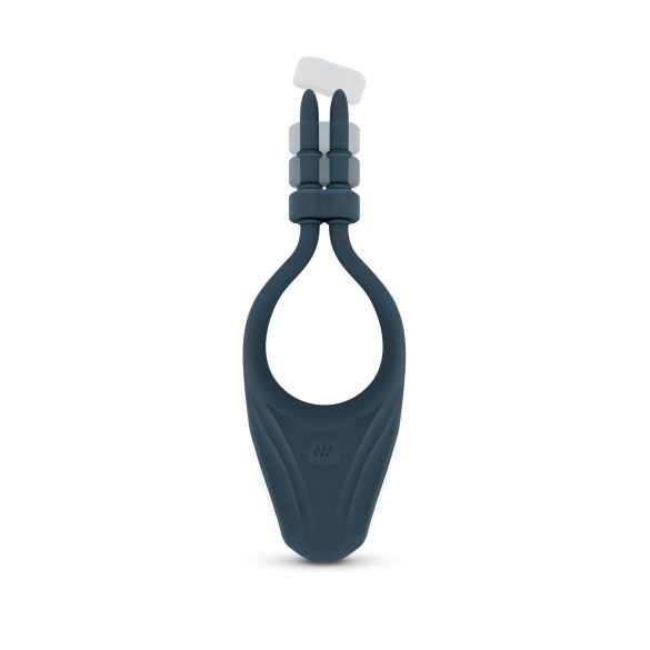 Boners - vibrirajući podesivi prsten za penis - plavi