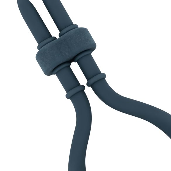 Boners - vibrirajući podesivi prsten za penis - plavi