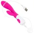 Easytoys - vibrator s klitoralnim nastavkom - punjivi - roza