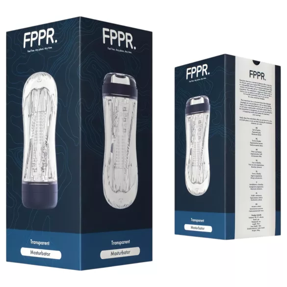 FPPR. - masturbator za muškarce - spiralni dizajn - prozirno