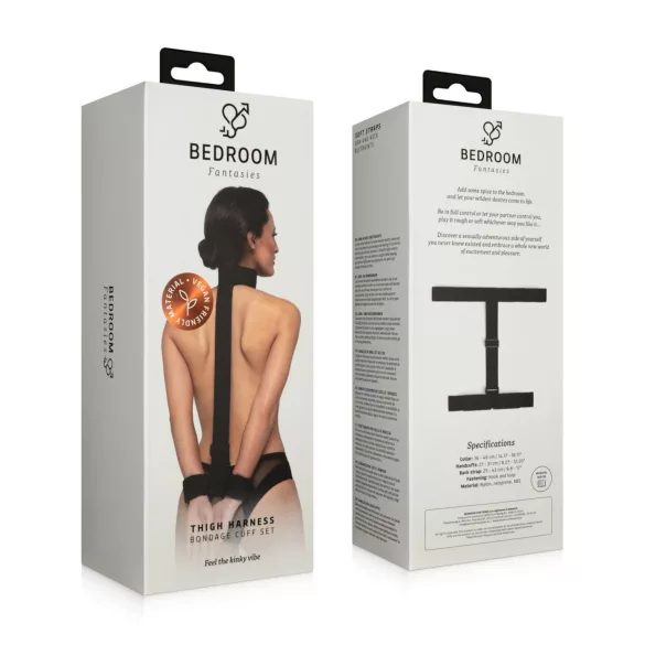 Bedroom Fantasies - set ovratnika i lisica - mekani - crna