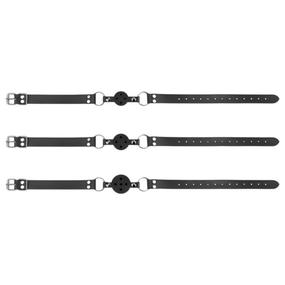 Bedroom Fantasies - set za vezanje sa zubnim gagom - 3 komada - crna