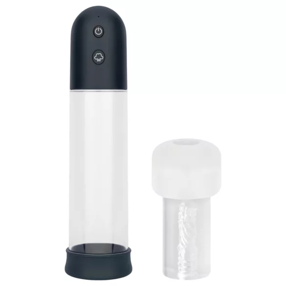 Boners - automatska penis pumpa masturbator (prozirno-crni)