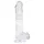 EasyToys - realistični dildo s testisima - 13,5 cm - prozirni
