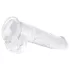 EasyToys - realistični dildo s testisima - 13,5 cm - prozirni
