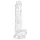 EasyToys - dildo s testisima - 17 cm - prozirni