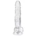 EasyToys - dildo s testisima - 17 cm - prozirni