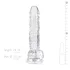 EasyToys - dildo s testisima - 17 cm - prozirni