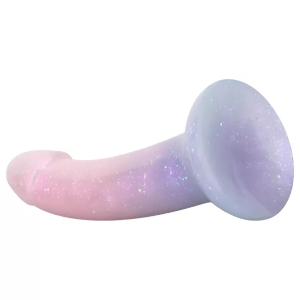 EasyToys Mermaid - dildo s šljokicama - 15 cm - roza