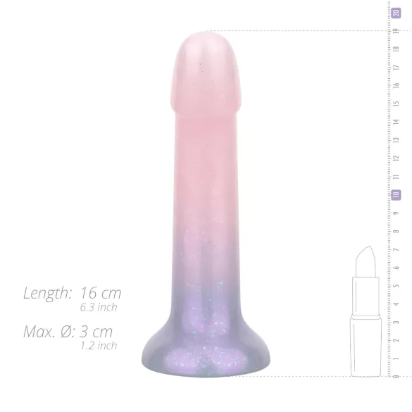 EasyToys Mermaid - dildo s šljokicama - 15 cm - roza