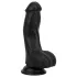 Easytoys - realistični dildo s testisima - 12 cm - crni