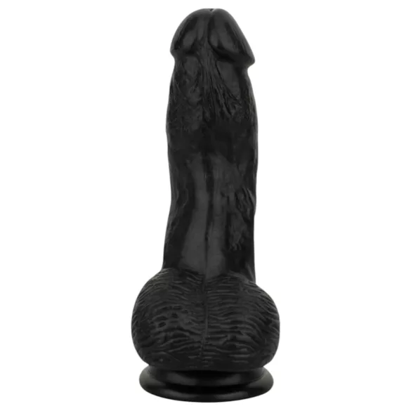 Easytoys - realistični dildo s testisima - 12 cm - crni