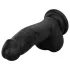 Easytoys - realistični dildo s testisima - 12 cm - crni