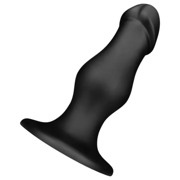 BUTTR FIM-92 - analni dildo s vakuumskom čašom - crni