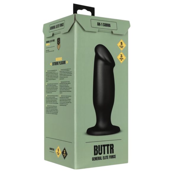 BUTTR AH-1 - analni dildo s vakuumskom bazom - crni