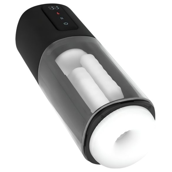 CRUIZR CX11 - muški masturbator s grijanjem i stezanjem - crni