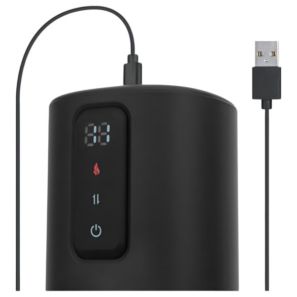 CRUIZR CX11 - muški masturbator s grijanjem i stezanjem - crni