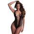 Christine - duboko dekoltirani mrežasti body - (crna) - XS-XL