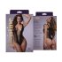 Christine - duboko dekoltirani mrežasti body - (crna) - XS-XL