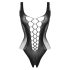 Christine - duboko dekoltirani mrežasti body - (crna) - XS-XL