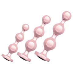 Rosy Gold - analni dildo set - ružičasto zlatna boja
