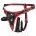 Easytoys - strap-on gaćice s trostrukim dildom - crne