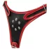 Easytoys - strap-on gaćice s trostrukim dildom - crne