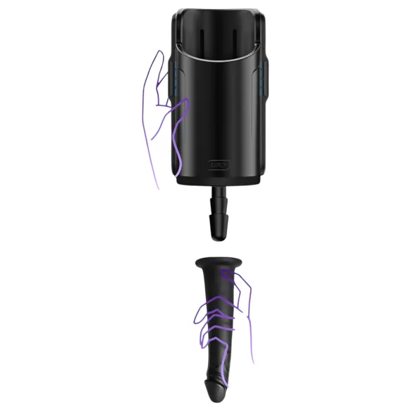 Kiiroo - realistični vakuumski dildo - 19 cm - crni