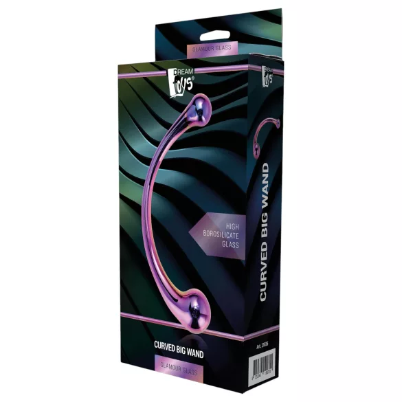 Dreamtoys - stakleni dildo za masažu - ljubičasti