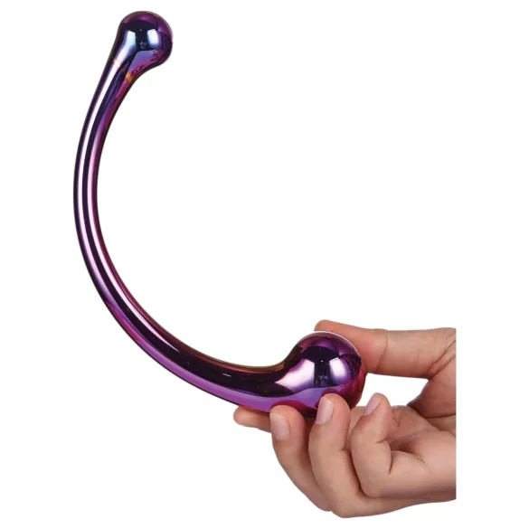 Dreamtoys - stakleni dildo za masažu - ljubičasti
