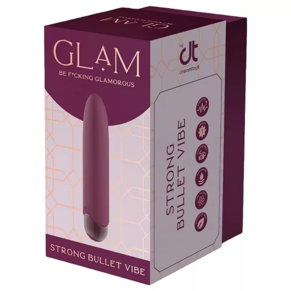 Glam - mini vibrator na baterije - vodootporan - ljubičasti