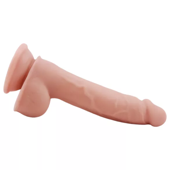 Mr. Dixx 7.6 - dildó s testisima i vakuumskom čašicom - natur - 19,5 cm