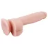 Mr. Dixx 7.6 - dildó s testisima i vakuumskom čašicom - natur - 19,5 cm