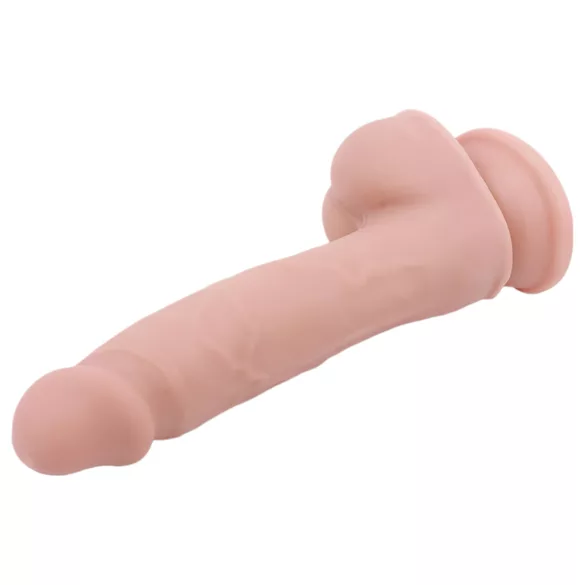 Mr. Dixx 7.6 - dildó s testisima i vakuumskom čašicom - natur - 19,5 cm